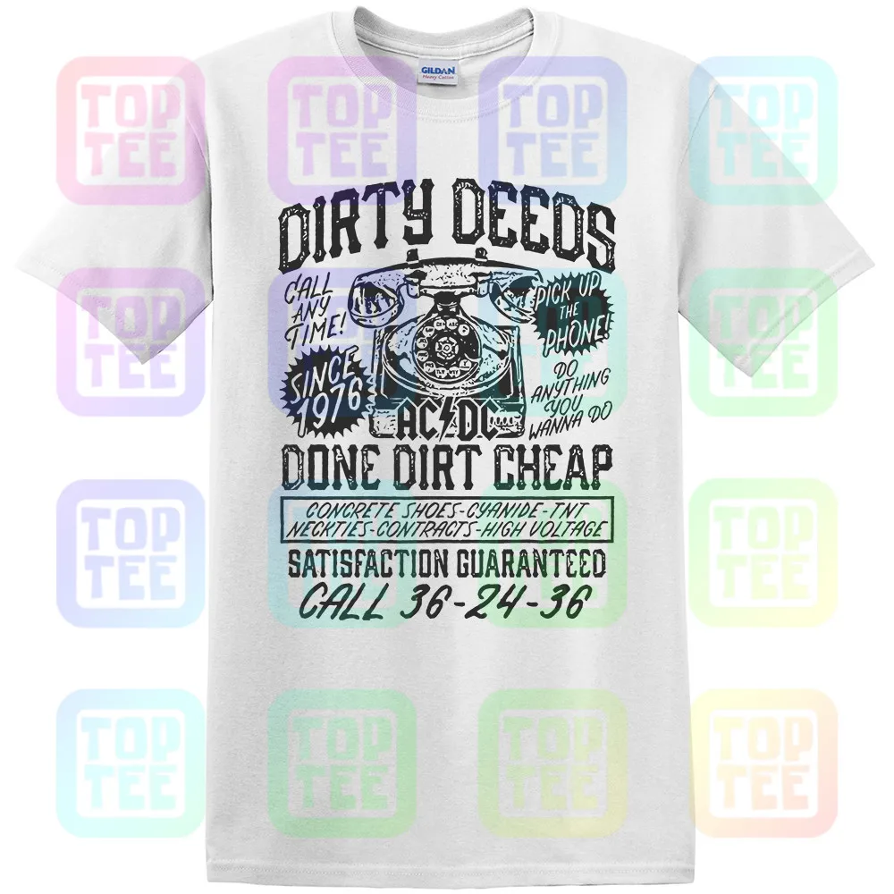 AC/DC Dirty deades Dirt дешево взрослая футболка тяжелый металл музыка