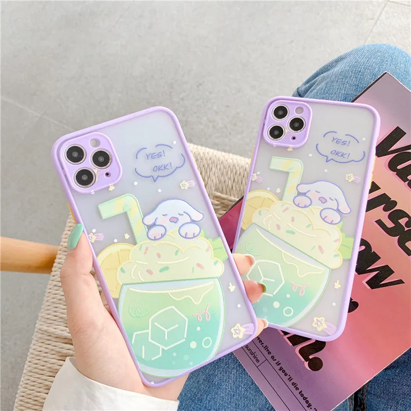 Прозрачный телефонный чехол с милой пеющей собакой для iphone 11 Pro Max 7 8 plus X XR XS мягкая