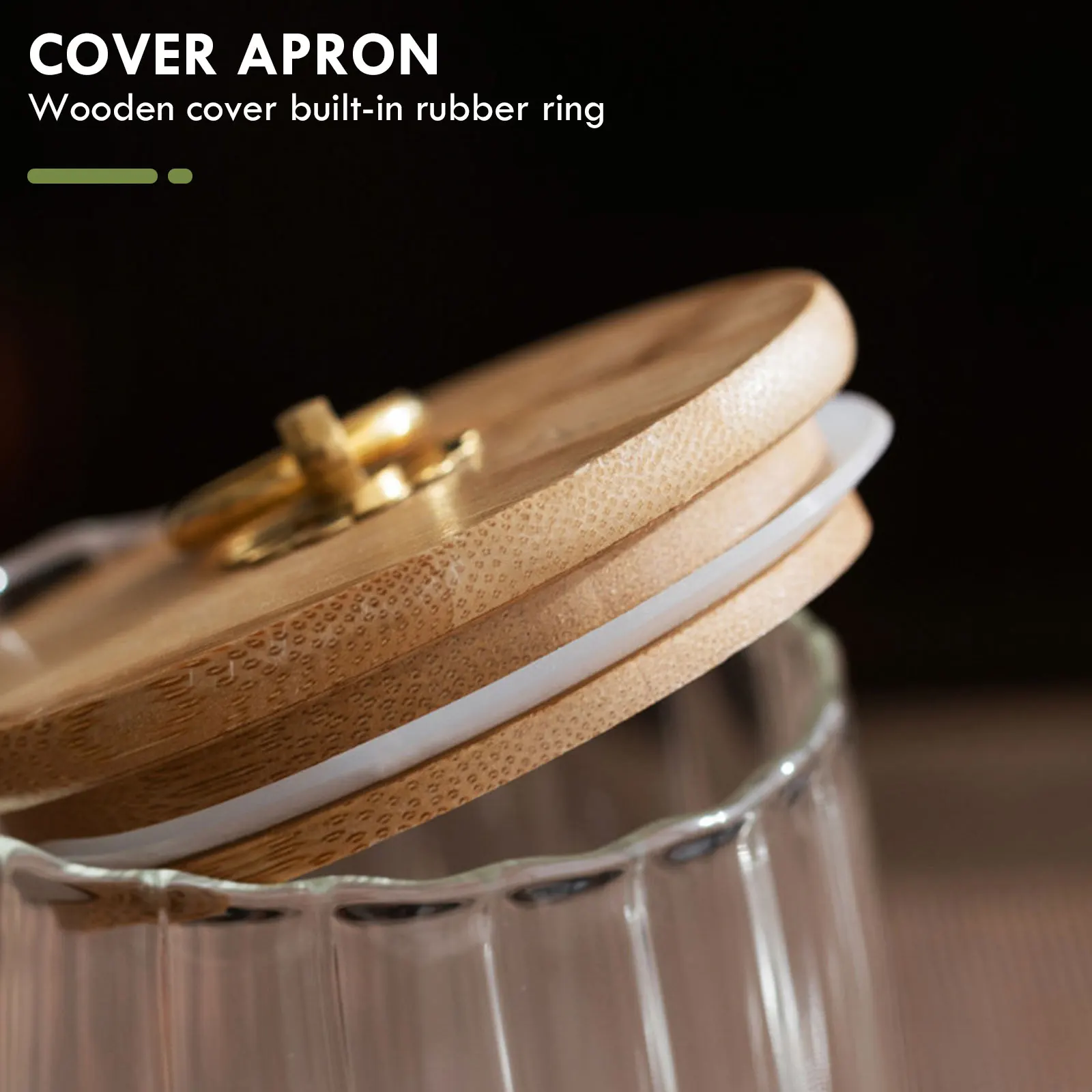 Новинка Лидер продаж деревянной крышкой герметичные стеклянные банки Кухня