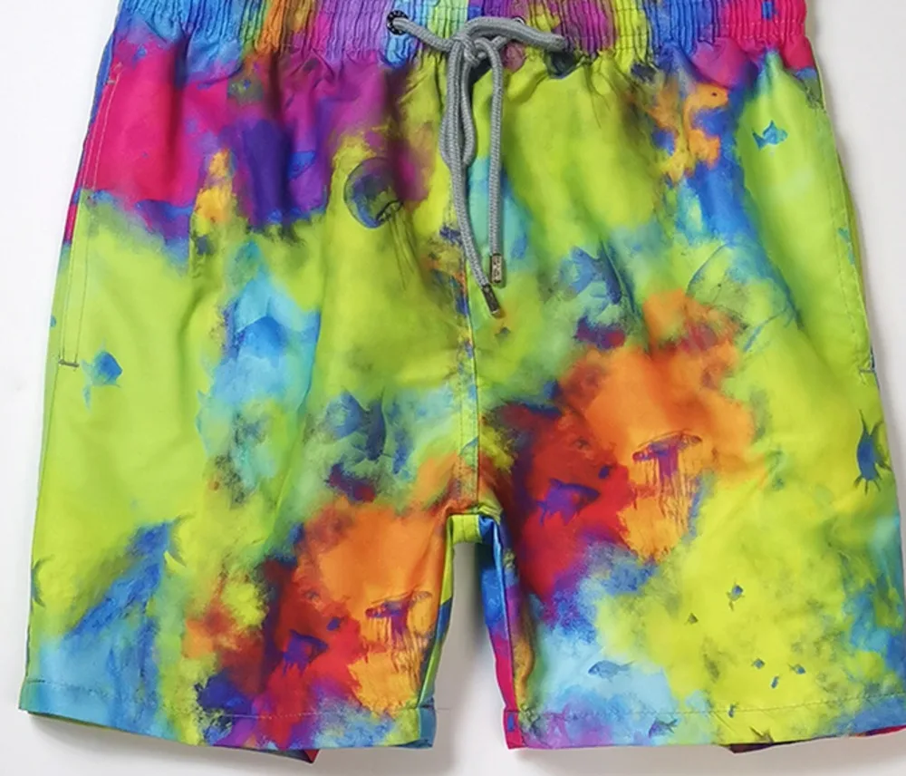 

Summer men's beach shorts quick dry loose swimming surfing beach shorts graffiti camouflage