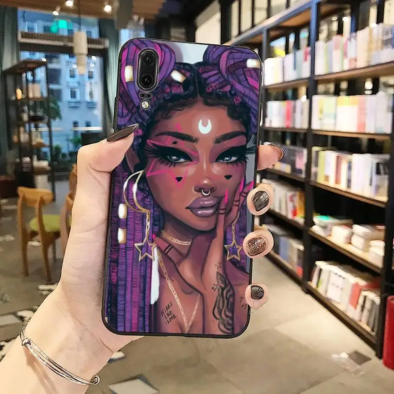 

Black african girl women Phone Case For Huawei honor Mate P 10 20 30 40 Pro 10i 9 10 20 8 x Lite