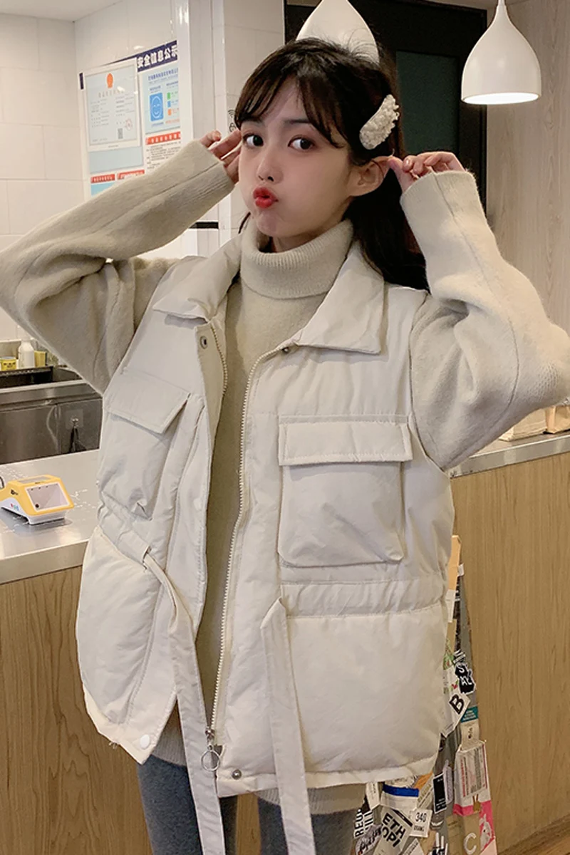 

2020 New Korean Version Of Autumn And Winter Versatile Loose Jacket Cotton Padded Jacket