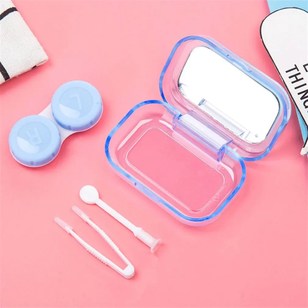 

Portable plastic contact lens storage box travel mini contact lens case super durable latest style contact lens box