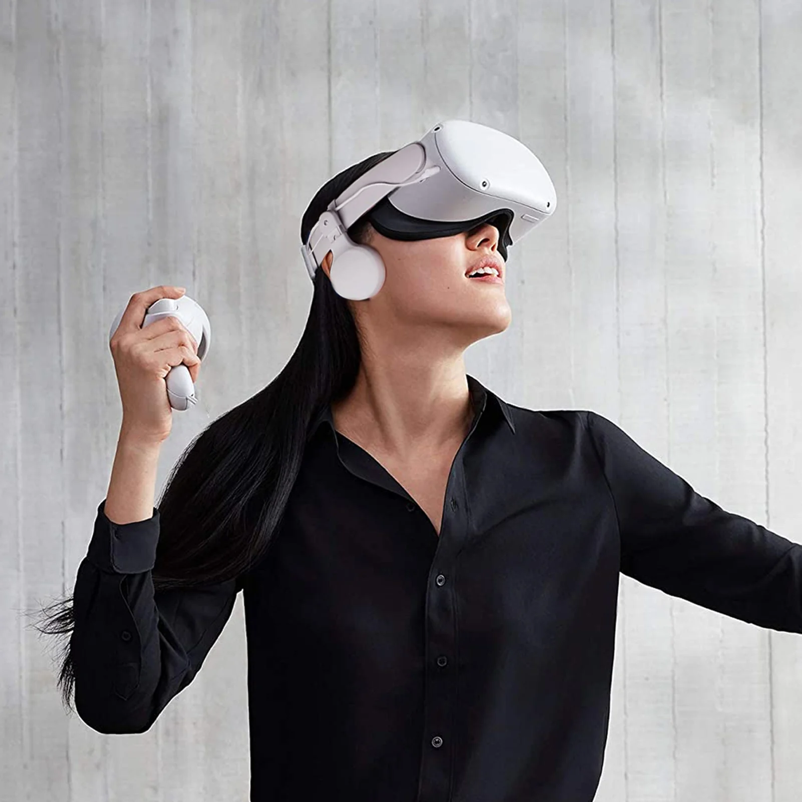 

Vr Oculus Quest 2 Accessories Vr Headset Headphones Can Be Rotated 360 Degrees-up And Down Stretch Adjustment For Oculus Quest 2