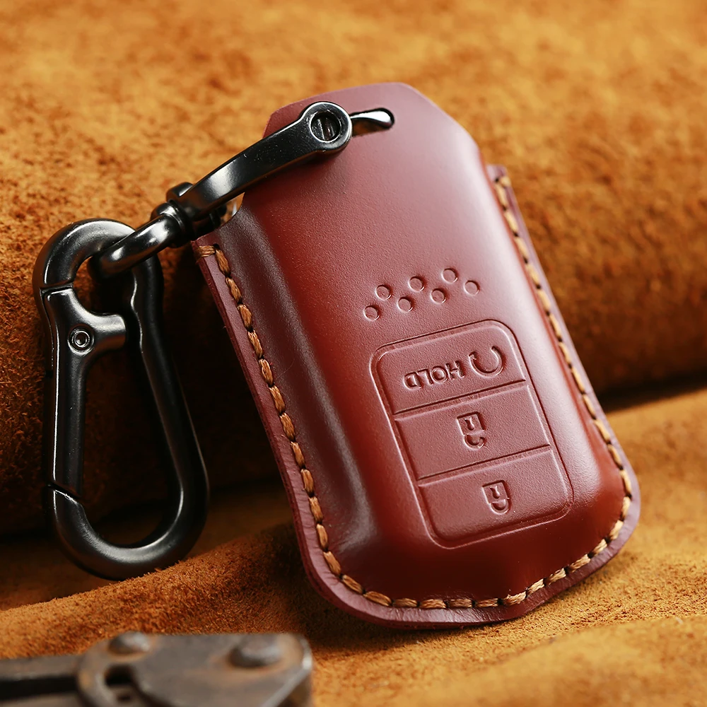 Чехол KEYYOU из натуральной кожи с дистанционным управлением для Honda XRV Vezel HRV CRV CR-V