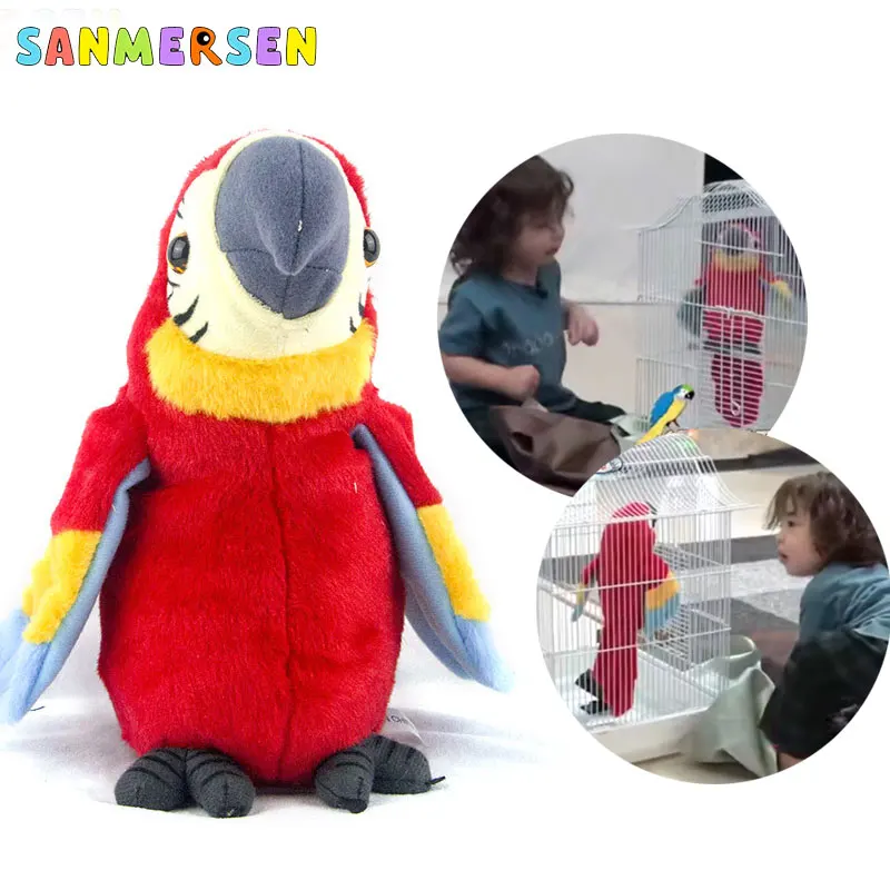 Детские электрические плюшевые игрушки можно научиться говорить с попугаем