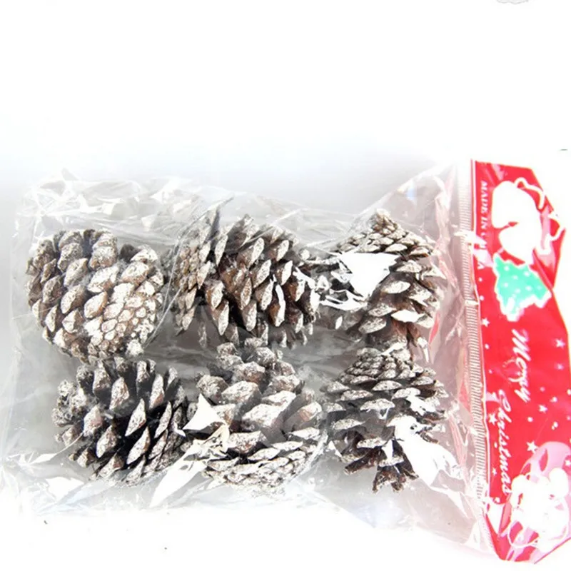 6 шт./Партия Древесины шишка шарики для Офис вечерние украшения Рождественская