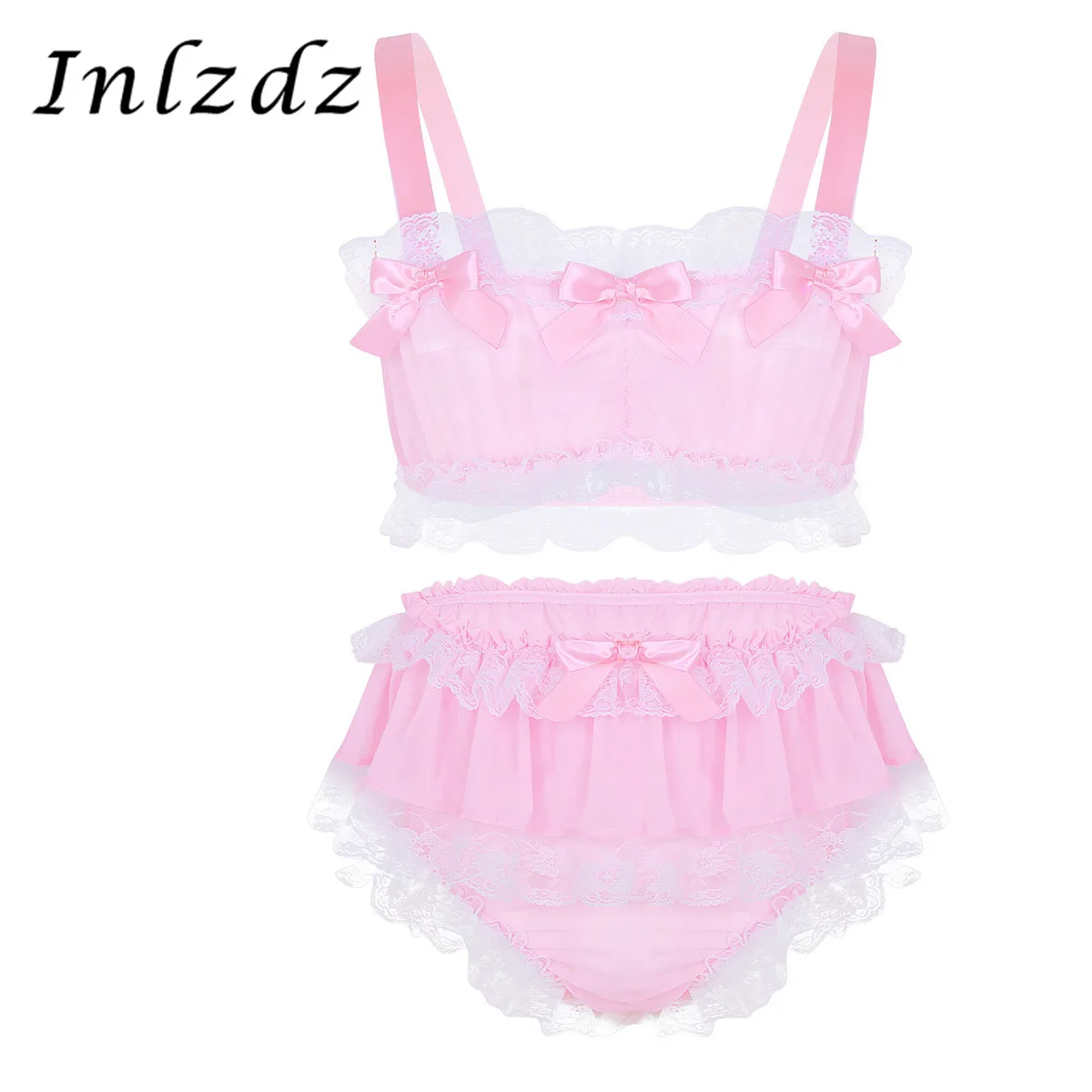 Мужской костюм кроссдрессер эротическое белье кружевной прозрачный комплект