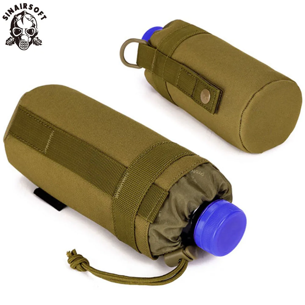 

SINAIRSOFT MOLLE System Water Bottle D-ring Holder Drawstring Pouch Purse Attack Safari Army Durable Travel Hiking US Equipment