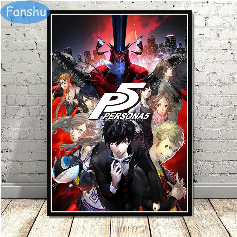 Плакат Persona 5 Настенная картина для видеоигр постеры и принты на холсте комнаты