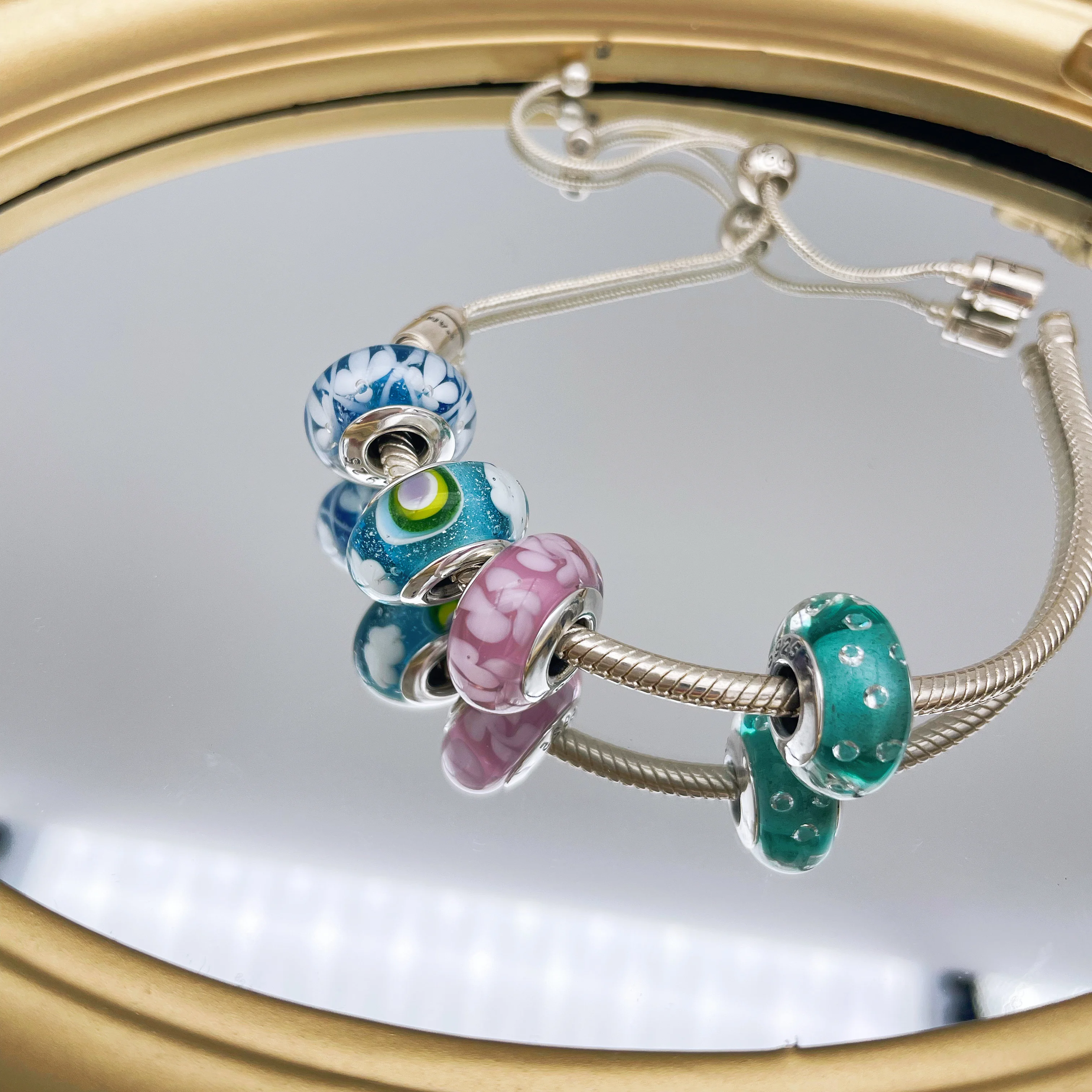 Оригинальные матовые красочные искусственные бусины из серебра 925 пробы