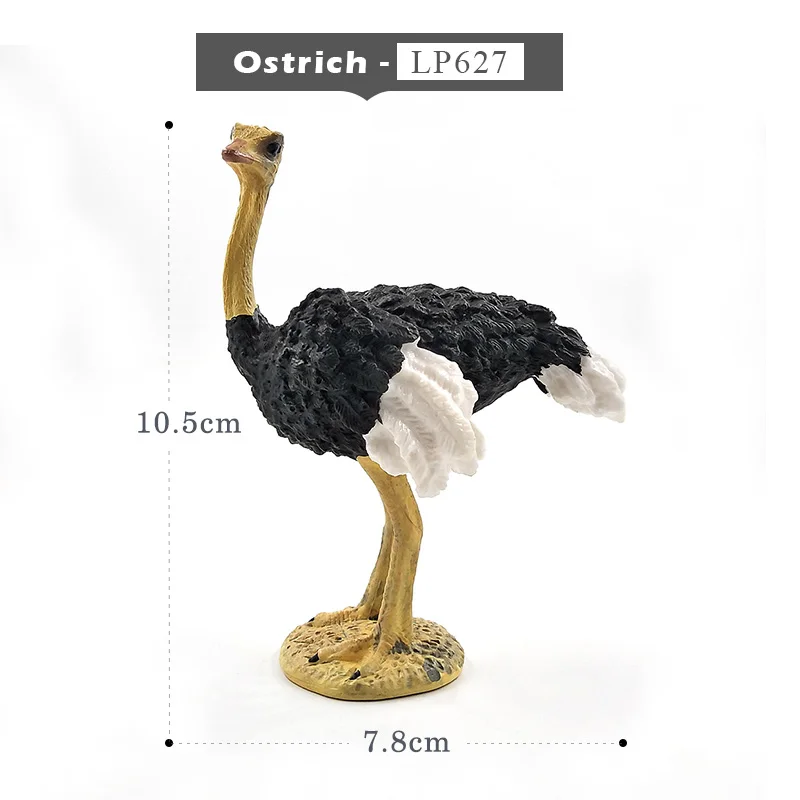 Ostrich Имитация индейки птица курица ферма ПВХ Модель Животного Фигурка домашний декор миниатюрное украшение для сада в виде Феи современные аксессуары - Цвет: Ostrich