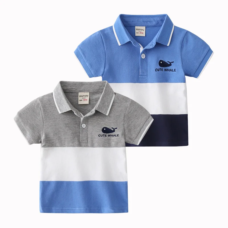 

Cute Whale Boys Polo Tshirt Summer Cotton Formal Toddler Tops Graphic Tees Children's Quality Shirt Kids Clothes