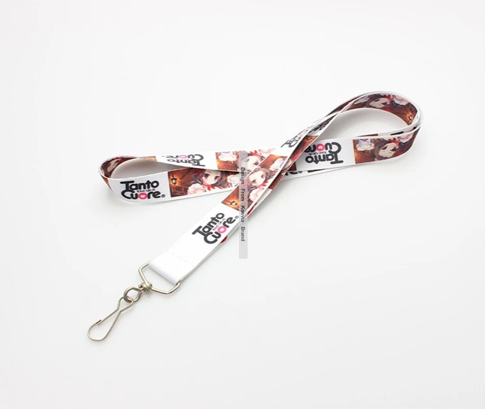 

Polyester Printing Custom Unique Logo White Lanyard for Company Business Promotion Exhibtion Meeting Gift Neck Strap Custom