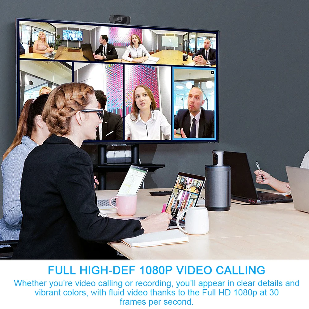 1080p full hd computer camera desktop llaptop 30 fps smooth network video dual microphone video call work conference 5v camera free global shipping