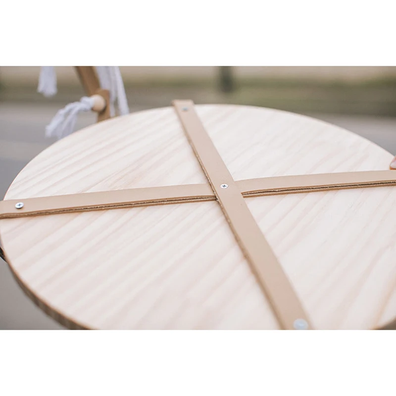 Деревянный подвесной стол подставка для растений деревянная кожаная полка