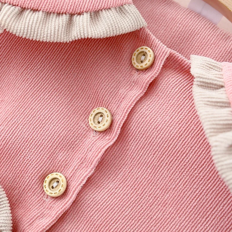 Autumn New Baby Girl Dress Big Bow Warm Party Princess Long Sleeve Corduroy Thicken Dresses Infant Kids Clothes | Детская одежда и