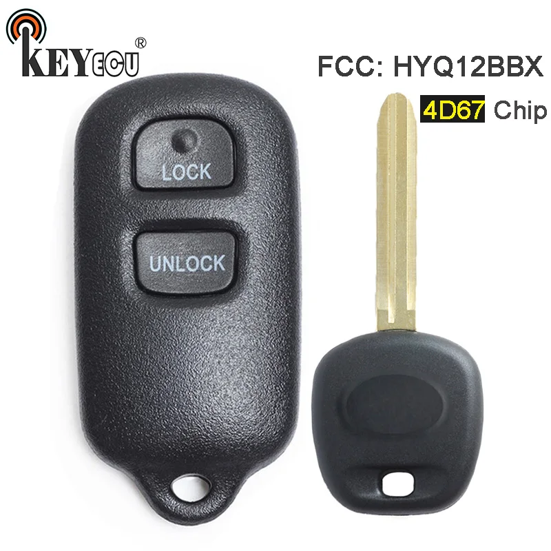 KEYECU 4D67 чип HYQ12BBX HYQ12BAN HYQ1512Y Замена 2 + 1 3 кнопки дистанционный ключ брелок от машины