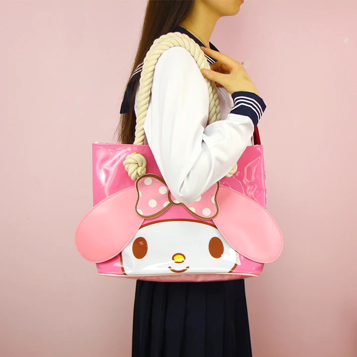С рисунками из мультфильма My Melody Cinnamoroll Pompompurin бадбадтц-мару Сумки натуральной