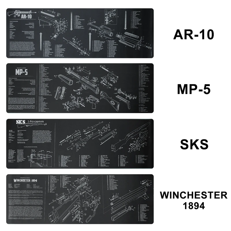 AR 10 MP5 1894 Пром SKS оружейная Чистящая резиновый коврик нескользящий с Запчасти