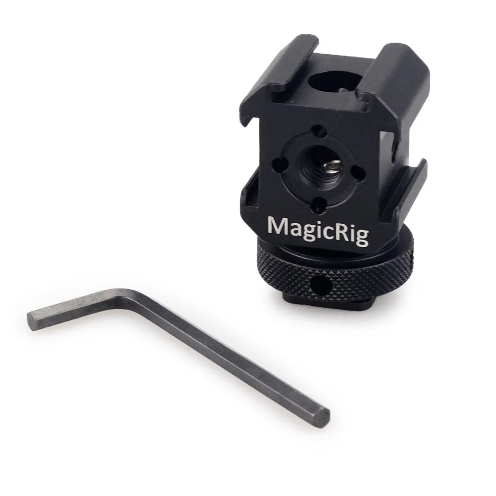 MAGICRIG 3 Крепление с тремя разъемами Cold Shoe для микрофона, вспышки, дисплея, светодиодного видеосвета камеры / кейджа.
