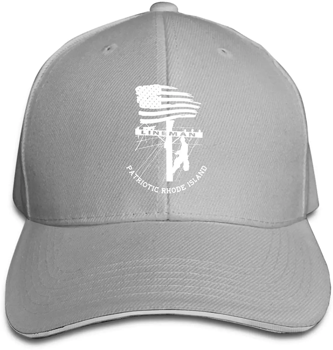 

Patriotic Rhode Island Power Pole Electric Cable Lineman Unisex Hats Trucker Hats Dad Baseball Hats Driver Cap
