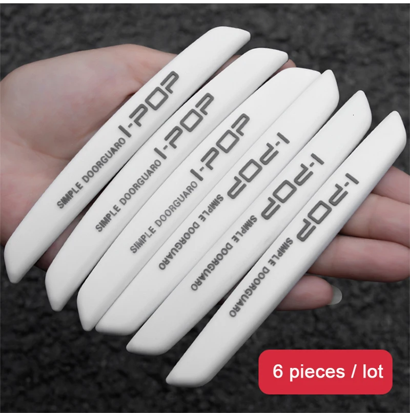 6PCS Auto Car Door Guard Edge Protector Door Anti-collision Sticker Rear View Mirror Anti-scratch Protector Door Trim Accessorie