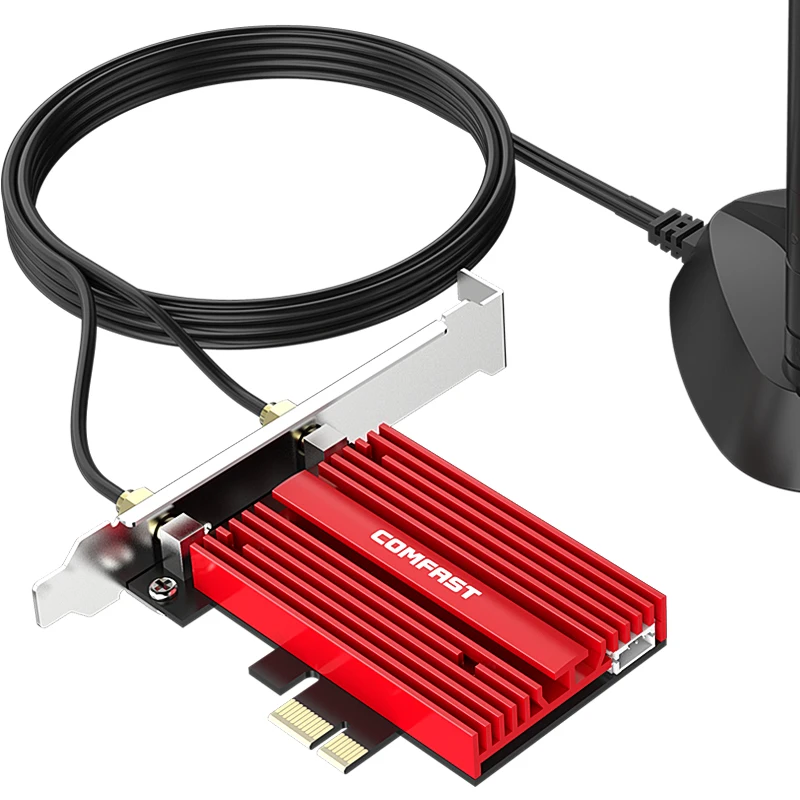 COMFAST CF-AX200 PLUS 3000M Dual Band Wireless Desktop PCIe для Intel Card 11ax 5Ghz Bluetooth 5 1 PCI Express WiFi 6 Adapter |