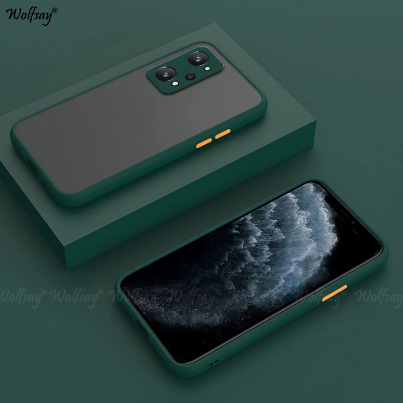 Чехол для Realme GT Neo 2 силиконовый матовый резиновый прозрачный ТПУ защитный чехол