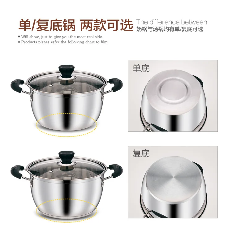 Корейский классический котелок для супа кастрюля из нержавеющей стали с двойным