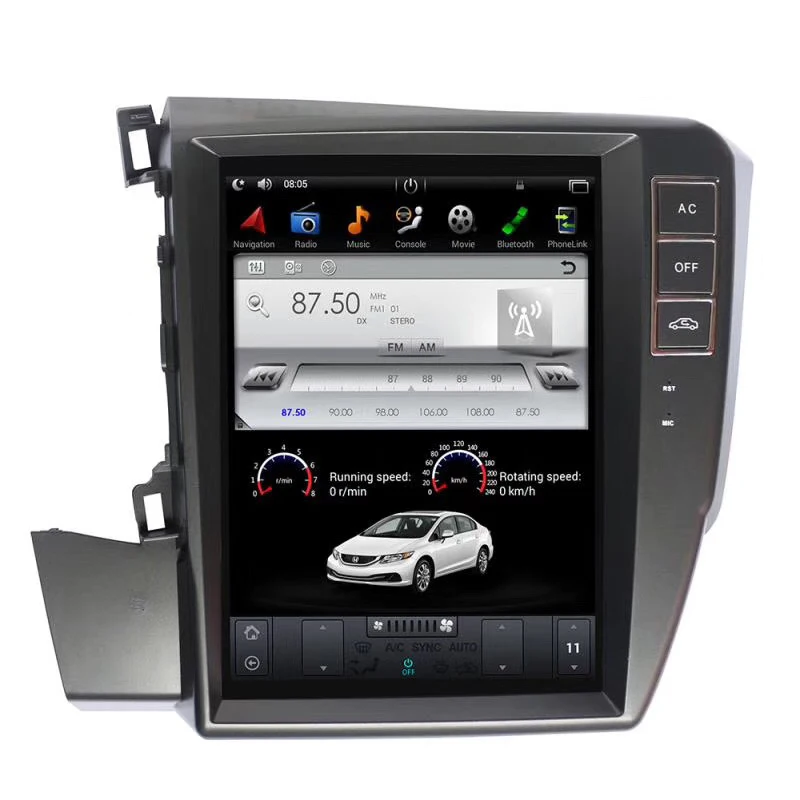 Chogath автомобильный мультимедийный плеер с системой Android 7,1 RK PX3 для HONDA CIVIC левое Вождение 2012-10,4 дюймов Стиль Tesla