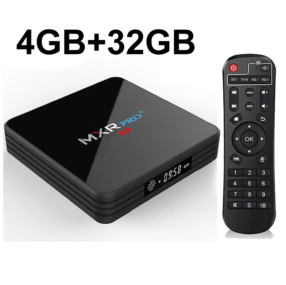 MXR PRO PLUS Android 9,0 4 Гб ОЗУ 32 Гб ПЗУ Smart 4K tv Box RK3318 четырехъядерный цифровой дисплей 2,4G/5G Wifi BT4.0 USB3.0 H.265 HDR10 - Цвет: 4GB 32GB