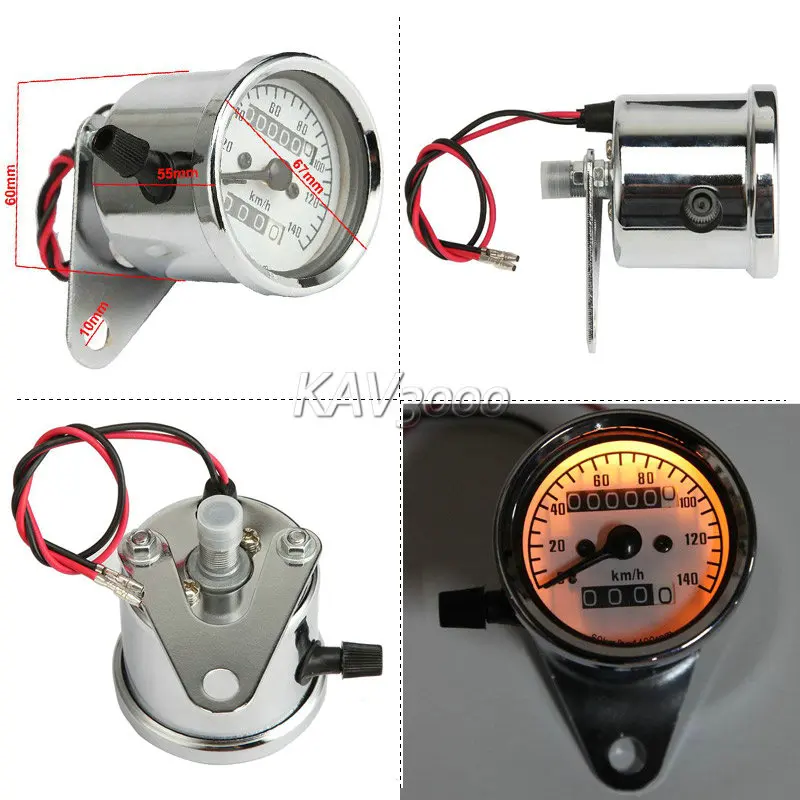 Универсальный спидометр для мотоцикла со светодиодным индикатором одометр Honda