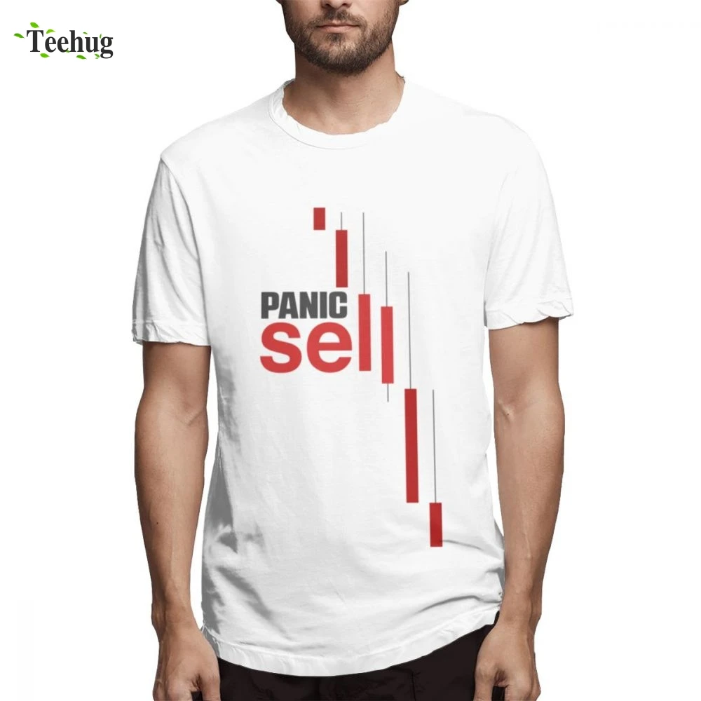 

2019 Новое поступление день торговля футболка Panic Sell мужские футболки забавные по доступной цене, повседневная одежда для мальчиков наивысше...