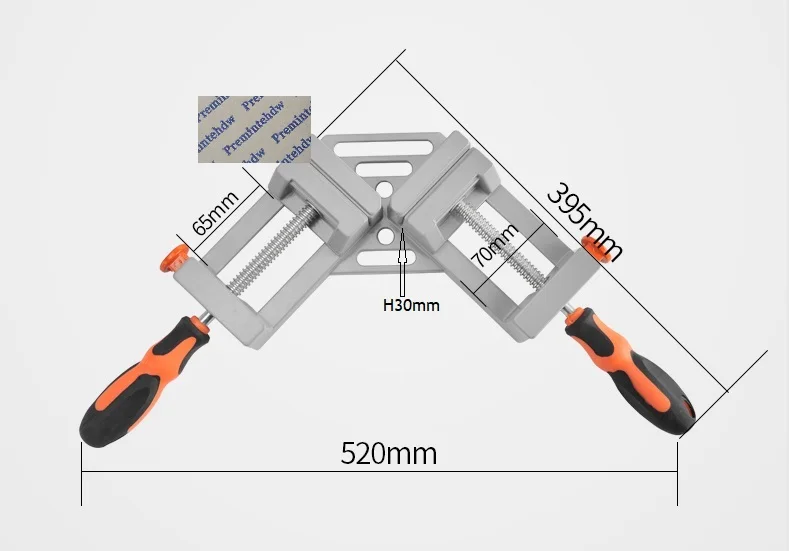 Corner Double Handle Алюминиевый сплав деревообрабатывающий Угловой 90 градусов угловой зажим плотник Сварка фото обрамление одной двойной ручкой стол тиски - Цвет: Corner Double Handle