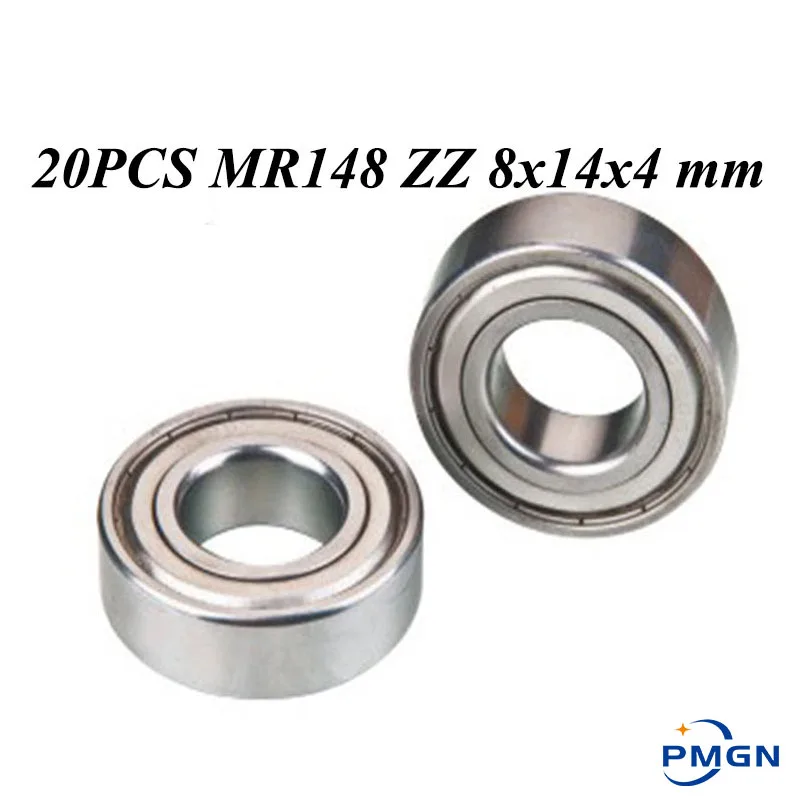 

20pcs/Lot ABEC-5 L-1480ZZ MR148ZZ MR148Z MR148-2Z MR148 ZZ 8x14x4 mm Metal seal Miniature High quality Deep Groove Ball Bearing