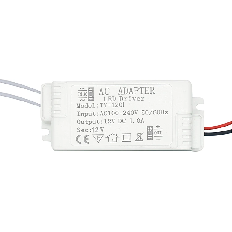 12W 12V 1A Светодиодный драйвера 12 V W 24 W 36 W с чехол для светодиодный s AC220 до 12 V 1A2A3A Питание Управление трансформаторы для освещения светодиодный свет Газа - Цвет: 12W 12V 1A
