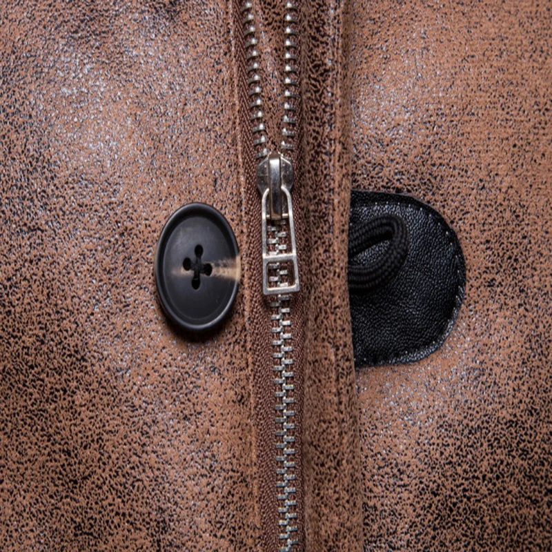 

Europe/US Size Men Leather Jackets Coats Newest Trend Leather Suede Jacket Men Hooded Motorcycle Biker Jacket Casaco Masculino