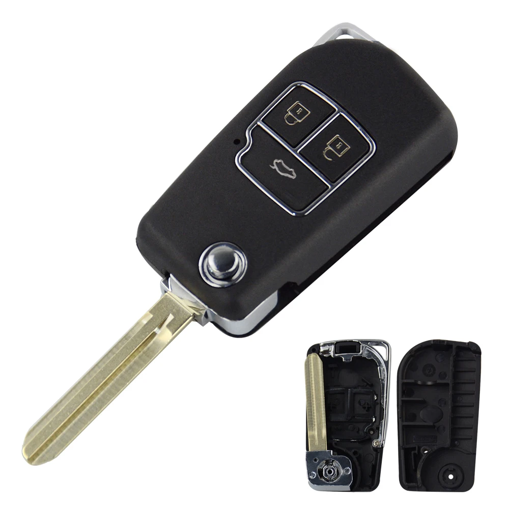 OkeyTech складной смарт ключ TOY43 для Toyota Corolla Verso Prius Camry Crown RAV4 Prado Chr 2/3 кнопки|Ключ от