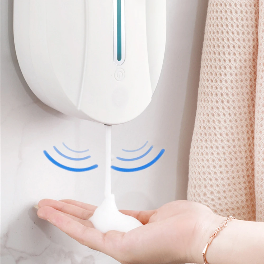

550ml Touchless Automatic Sensor Foam Soap Dispenser Hand Sanitizer Liquid Gel Alcohol Spray Wall Mounted Bathroom Accessories