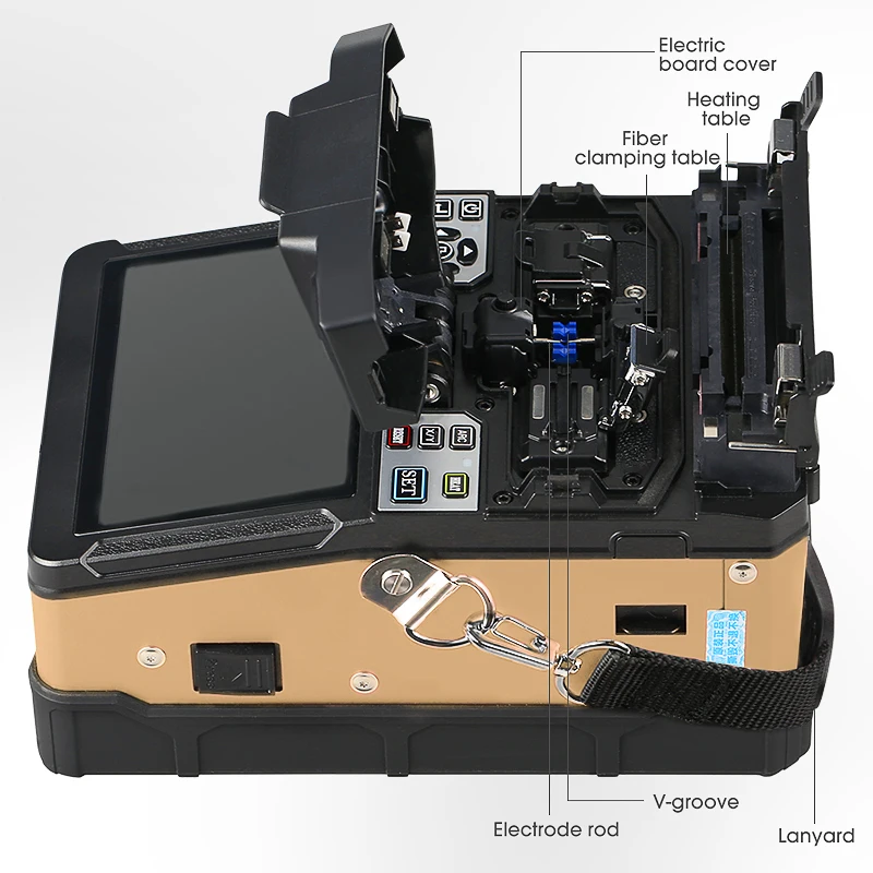 Сварочный аппарат для оптоволокна COMPTYCO автоматический сварочный золотистого
