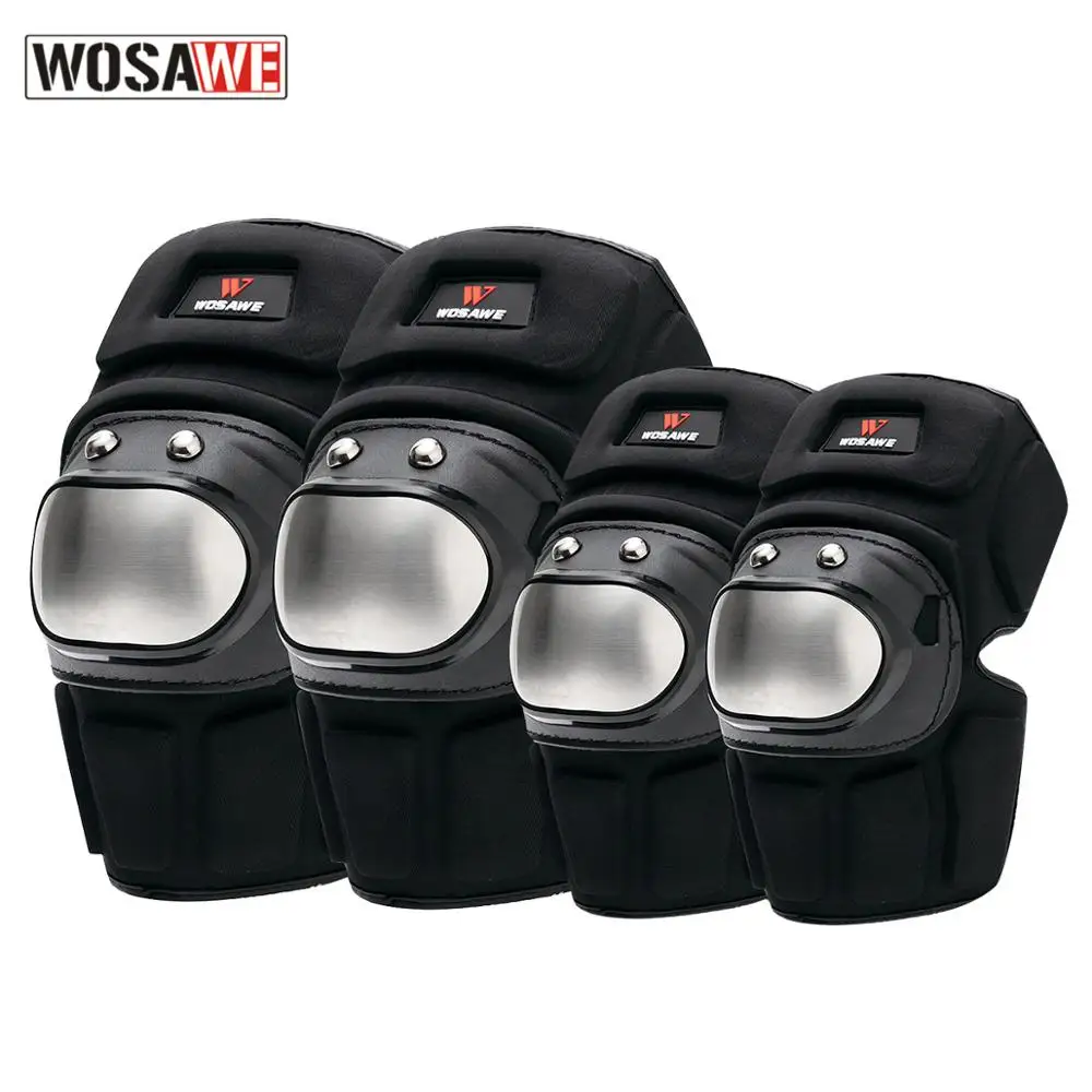 

4PCS WOSAWE Motorcycle Knee Pads EVA Protective Gear Elbow Arm Protection Set Bike Roller Hockey Ski Snowboard Knee Protector