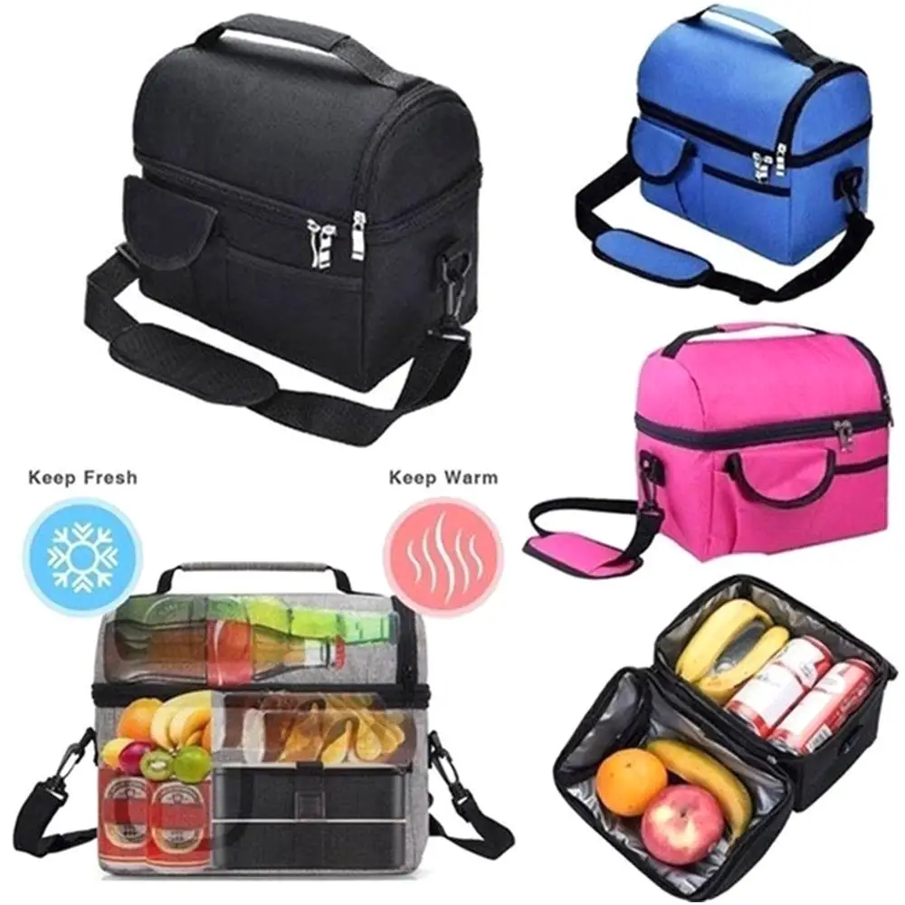 

Insulated Cooler Bag Ice Bag Handbag Outdoors Travel 3 Color Oxford Cloth Food Insulation Bag Insulation Bags Bento Bag