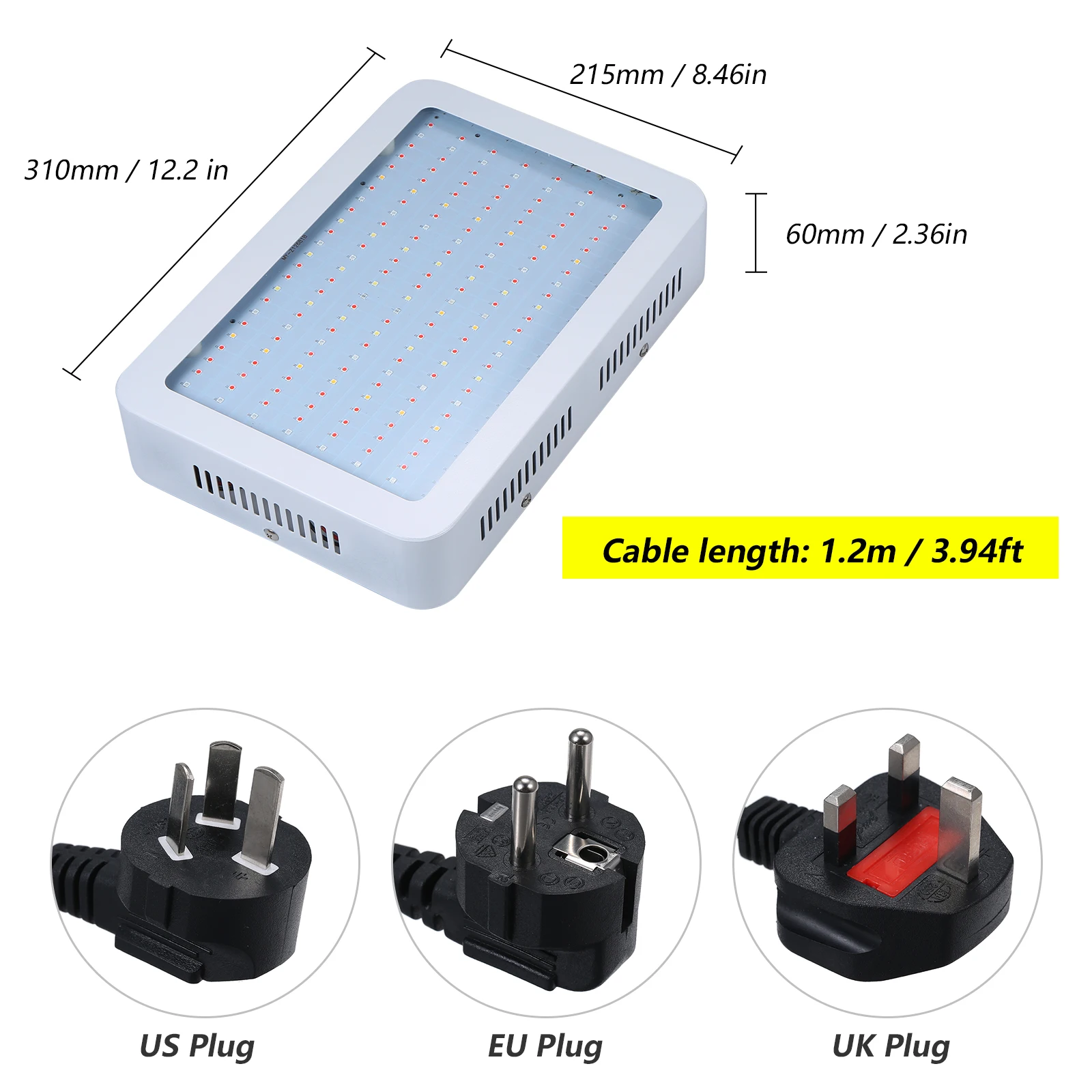 1800 Вт Светодиодный светильник для выращивания растений с подвесные цепочки
