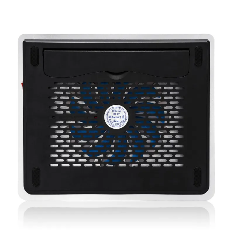 Охлаждающая подставка для ноутбука с двумя USB портами бесшумная охлаждающая Macbook