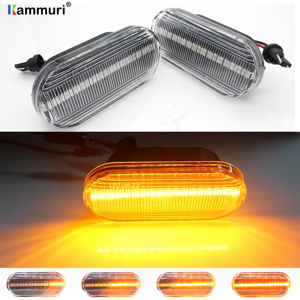 2 шт. светодиодные динамические боковые габаритные огни поворота для Volkswagen VW Bora