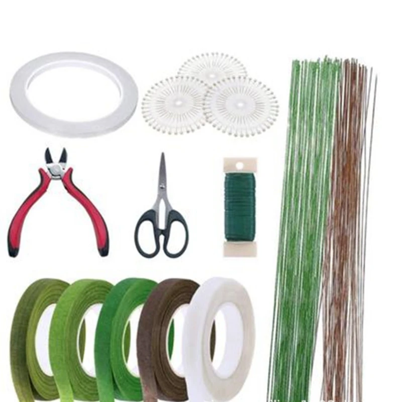 

1 Set Floral Arrangement Tools Kit Floral Wire Cutter Stem Wire Floral Tapes for Bouquet Stem Wrap Florist 2021 new