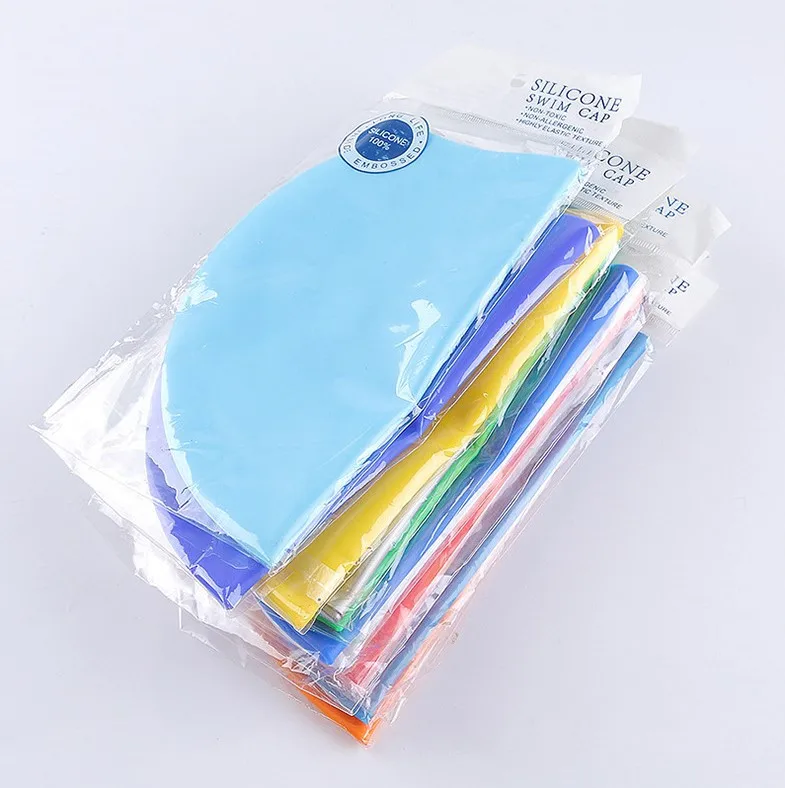 

Women Men Swimming Solid Cap Silicone Waterproof Adult Sports High Elastic Adults Ear Protection Swim Pool Hat