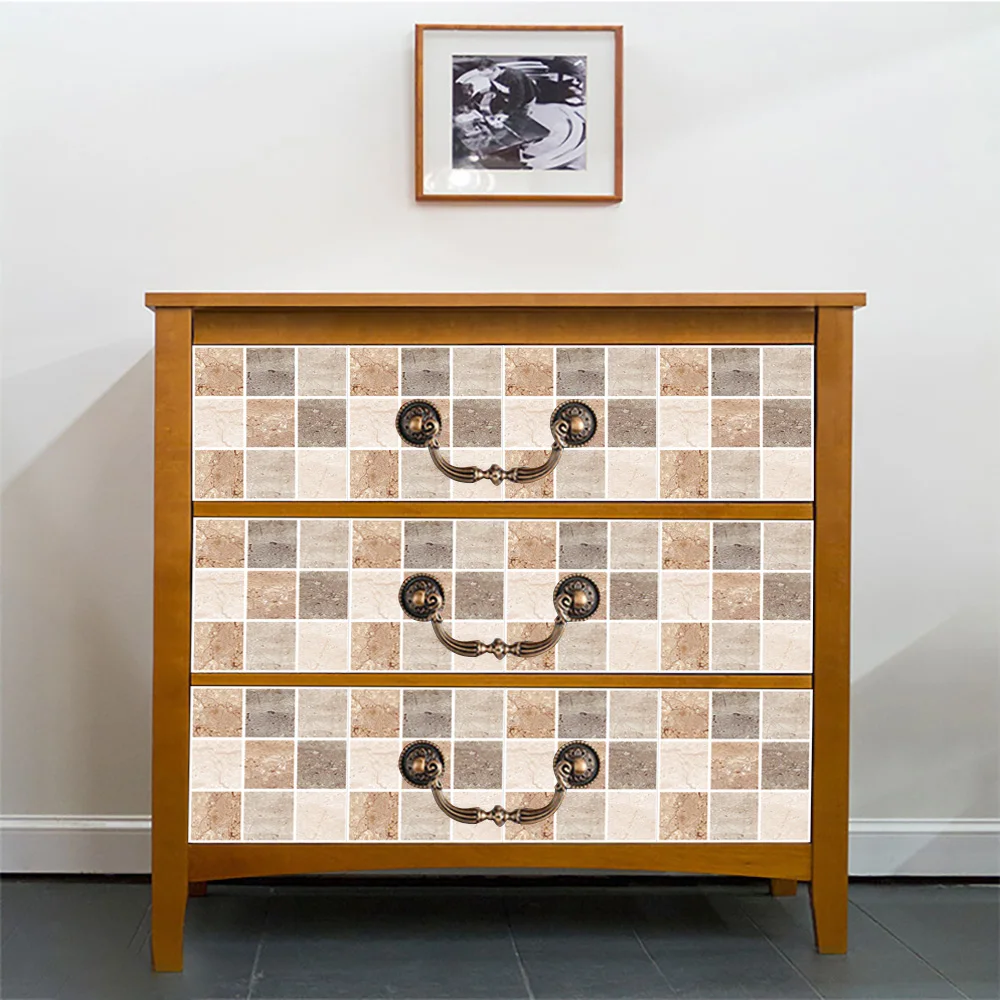 Матовая плоская мозаичная наклейка 3 размера домашний декор гостиной настенные