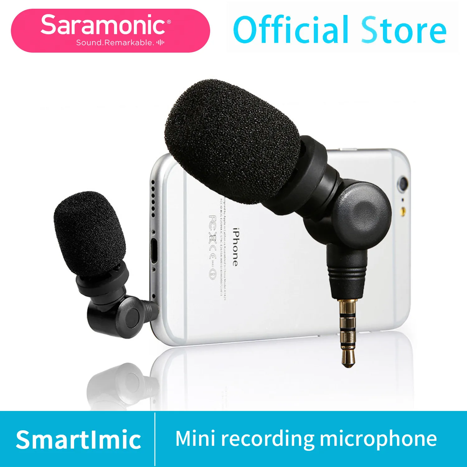 Saramonic SmartMic Гибкий микрофон с высокой чувствительностью для Apple IOS iPhone X 8 7 plus 6 iPad iPod